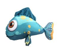 Artibetter Dog Plush Goldfish for Dogs with Squeaker, Blue Oxford Cloth Chew Resistant Interactive Pet for Puppy Play and Teething