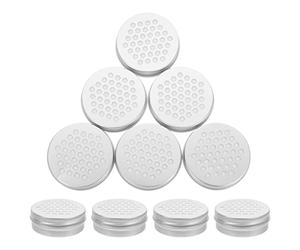 Artibetter Dog Scent Tins Dog Scent Work Tins Aluminum Tin Jars 10pcs 60ml Refillable Metal Round Tins Empty Travel Containers with Hollow Screw Lid for Candle Making and Air Freshener C