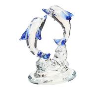Artibetter Dolphin Ornament Animal Decorations White Crystal