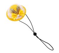 Artibetter Easter Hat Protects from Sunlight Pet Adjustable with Bunny Ears Yellow for Small Dogs and Cats for Parties and Taking Pictures