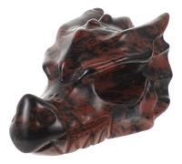 Artibetter Elegant Brown Crystal Dragon Skull Figurine with Unique Shining Ornament, Tabletop Decoration for Shelves and Meditation Spaces