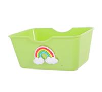 Artibetter Elevated Abs Hamster Bathroom Tub with Design for Small Animal Litter Box Spacious Hamster Habitat and Cute Sand Bath Enclosure and Small Pets