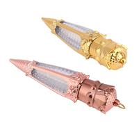 Artibetter Empty Lip Gloss Bottles 2pcs Pack Portable Carry Radish Shape Lip Gloss Tubes Made of Abs Plastic for Travel Use Creative Golden Makeup Bottles