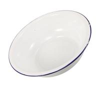 Artibetter Enamel Foot Bath 5 Pcs Portable Foot Massager Vintage round White Rust Resistant Large Capacity Basin for Professional Spa Settings and Hotels