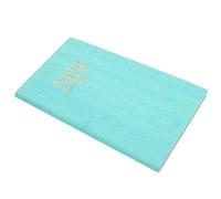 ARTIBETTER English Schedule Book Planner for Office and Students Green Leather Daily Notebook for Organizing Monthly and Weekly Management Portable Writing Notepad for Teachers and Travelers