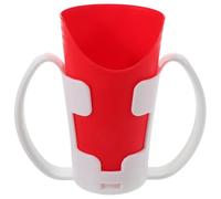 Artibetter Ergonomic Nosey Cup Plastic Drinking Cup with Handles U-Shaped Cutout Support for Swallowing Difficulties Dishwasher Safe for Rehabilitation Needs