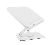 Artibetter Ergonomic Reading Stand Book Holder, Adjustable Height, 360° Rotating Base, Wood Abs Carbon Steel, Beige, for Tablets and Magazines, Study Desk and Home