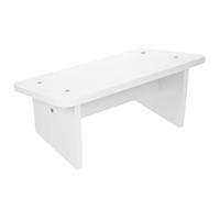 Artibetter Ergonomic Wooden Footstool Under Desk Use with Proper Support and Beautiful Natural Wood Texture, White Foot Resting Stool for Home and Office Comfort