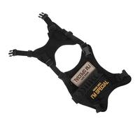 Artibetter Escape Proof Adjustable Cat Harness and Leash for Walking Small Pets, Tactical Black Polyester Vest with Soft Padded Design for Daily Activities and Secure Fit