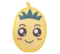 ARTIBETTER Exfoliating Body Scrubber Loofah for Women 2-in-1 Pineapple Texture Bath Sponge Yellow Shower Bathing Accessory for Deep Clean and Dead Skin Removal