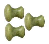 Artibetter Face Massage Stones Beauty Massage Tool Mushroom Shaped Jade 3pcs with Rounded Corners Easy to Hold to Nourish The Skin and Relaxation