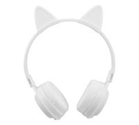 Artibetter Fake Sports Headset Prop with Stylish White Plastic Design, Versatile Cosplay Accessory for Roleplaying Events and Filming, Simulation Cat Ear Headphones with Sleek Modernity