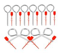 Artibetter Fire Extinguisher Lock Pins and Pull Pins Set with Tamper-proof Seal Metal Safety Replacement Accessories for Fire Equipment 10pcs Pack for