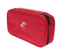 ARTIBETTER First Aid Bag Red Oxford Polyester Supplies Holder with Handle Inside Mesh Pockets for Hunting School Travel