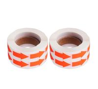 ARTIBETTER Fluorescent Pink Arrow Stickers Labels, 2 Rolls 2000 Glow Directional Adhesive Decals for Floor, Wall Marking, Removable Warning and Organizing Stickers