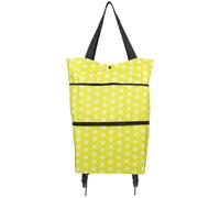 Artibetter Foldable Shopping Cart with Wheels Foldable Grocery Trolley Versatile Storage Pouch for Shopping Traveling Camping Picnic Lightweight Portable Handheld Bag