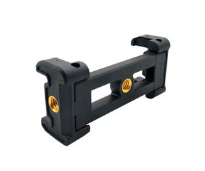 Artibetter Folding Phone Mount Selfie Phone Mount with Attachable to Tripod and Inner Padding Protection Black Portable in Pocket Or Briefcase