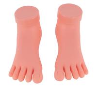 ARTIBETTER Foot Nail Practice Model 2 Pieces Soft Left and Right Foot Mannequin for Nail Art Training and Pedicure Practice at Home