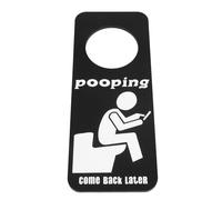 Artibetter Funny Bathroom Door Sign Acrylic Unique Design Stable Material Versatile Fit Black for Home and Business Use