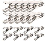 Artibetter Garden Clips for Holding Row Cover with Spring Multi-Purpose 40pcs Stainless Steel Greenhouse Clamps Sturdy Silver Metal Clips on Garden Hoops