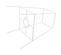 ARTIBETTER Geometric Wire Lamp Shade Frame DIY Metal Table Lamp Holder Cage with White Finish Compatible with Pendant and Table Lighting Shade Base for Versatile Home Decor