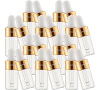 ARTIBETTER Glass Dropper Bottles Refillable Essential Oil Bottles with Rubber Pipette 20pcs 3ml Easy to Carry Travel Containers for Tinctures and Beard Oils