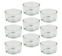 Artibetter Glass Reptile Food Water Dish Bowl Set Smooth Surface 9pcs with Thick Design for Tortoise and Reptiles for Serving Food or Water in Terrarium