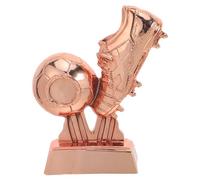 Artibetter Gold Plated Resin Football Trophy Award for Memorabilia | Realistic Engraved Design, 10x4x15cm Size, Golden Finish, Sports Collectible for Fans