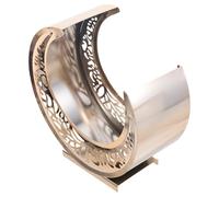 Artibetter Golden Metal Half Moon Shape Fruit Bowl for Islamic Wedding Decor and Ramadan Eid Mubarak Serving Tray, Multipurpose Organizer that Resists Rust and Enhances Elegant Home Décor