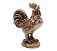 Artibetter Golden Rooster Ornament Brass Rooster Figurine Brass Chicken Figurine Brass Chicken Statue Feng Shui Ornament Brass Feng Shui Rooster Housewarming Gifts Lucky Resin Display