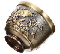 Artibetter Golden Zinc Alloy Tea Cup Metal Drinking Cup Compact and Not Easy to Break for Entertaining Friends and Family Or Wedding Use