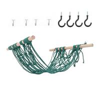 Artibetter Green Cotton Rope Fruit Storage Hammock Woven Basket 30x40cm for Kitchen under Cabinet Use, Hanging Vegetable Holder That Frees up Counter Space and Keeps Fruits Fresh