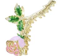 Artibetter Hair Accessories Elegant Medium Size to Hold and Decorate Alloy Rose Flower Hair Claw Clip for Holidays and Birthdays for Women