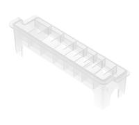 ARTIBETTER Hair Clipper Limit Comb Storage Box with 8-Size Guide Combs White Organizer Case for Professional Barber Tools and Trimmer Accessories