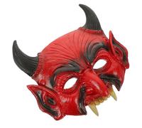 Artibetter Halloween Devil Horn Mask for Men Pu Leather Scary Half Face Mask Easy to Wear Does Not Affect Breathing for Halloween and Themed Events