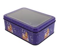 Artibetter Halloween Metal Storage Box with Window, Lightweight Multifunctional Rectangular Biscuit Box Storage for Candy and Cookies, for Halloween Party Favors and Family Treat Packing