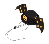 Artibetter Halloween Pet Bat Wing Hat for Dogs and Cats with Adjustable Strap, Black Non Woven and Plastic Material, for Halloween Cosplay and Dress up Parties