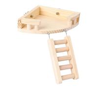 Artibetter Hamster Solid Wood Platform Ladder Mini Wooden Climbing Ladder for Pet Hamster Playing Toy for Cage