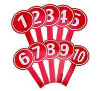 Artibetter Handheld 1-10 Score Paddles with Comfortable Handle for Sports Events Judging and Competitions