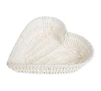 Artibetter Heart Shape Woven Paper String Storage Basket for Fruit and Sundries, Multi-Purpose Living Tray and Bread Basket Suitable for Restaurant and Bakery Use