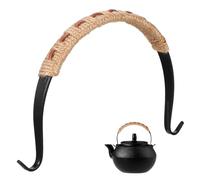 Artibetter Heat Resistant Woven Kettle Handle with Suede Fabric and Hemp Rope for Personal and Professional Use, Replaceable Wear-Resistant Teapot Grip Accessory