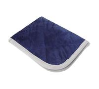 Artibetter Heated Pet Bed Mat for Dogs and Cats Self Warming Pad Navy Blue with Grey Edge S 40x50cm Outdoor Heating Blanket for Small Pets Winter Use