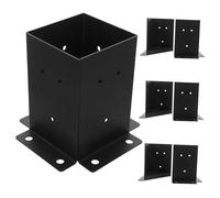 ARTIBETTER Heavy Duty Carbon Steel Post Base Plate Bracket for Deck Railing Pergola Fence Mailbox Supports Weather Resistant Outdoor Anchor with Quick Installation for Structural Stability
