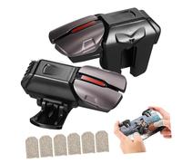 Artibetter High-sensitivity Mobile Phone Gaming Triggers with Copper Fiber Finger Sleeves and Six-finger Alloy Controllers Design Compatible with Smartphones for Stable Fast Response Gameplay