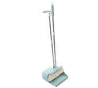 Artibetter Household Dustpan and Broom Set Plastic and Stainless Steel Construction with Seamless Fit to Ground and Soft Bristles for Collecting Trash from Narrow for Home and Dorm Cleaning