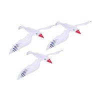 Artibetter Inflatable Seagull Portable Design and Easy Inflation and Deflation 3pcs Pool Party Decorations White Pvc Material for Outdoor Water Activities