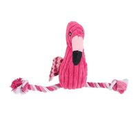Artibetter Interactive Pink Flamingo Shape Dog Squeaky with Plush Material and Stuffing-free Design for Indoor Play, Sturdy Chew for Puppies and Dogs