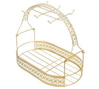 Artibetter Iron Coffee Mug Rack Sl olden Multi Cup Holder Stand with Storage and Organizing Tea Cups Modern Elegant Mug for Kitchen Cabinets, Office and Restaurant Use