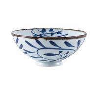 Artibetter Japanese Style Ceramic Noodle Bowl Multi-Purpose Blue Ceramic Tableware for Party and Decoration, Sturdy and Elegant Food Container Suitable for Household Use