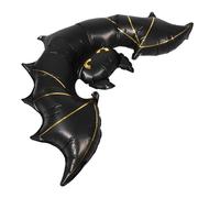 ARTIBETTER Jumbo Halloween Inflatable Bat Decoration Matte Black Foil Balloon for Outdoor Party Haunted House Props Quick Inflate Spooky Hanging Decor